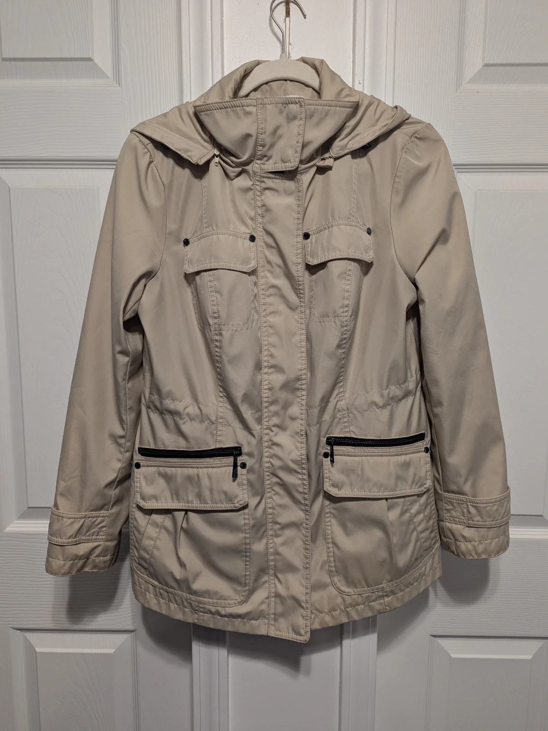 Michael Kors Beige Hooded Utility Jacket Size S - photo 4