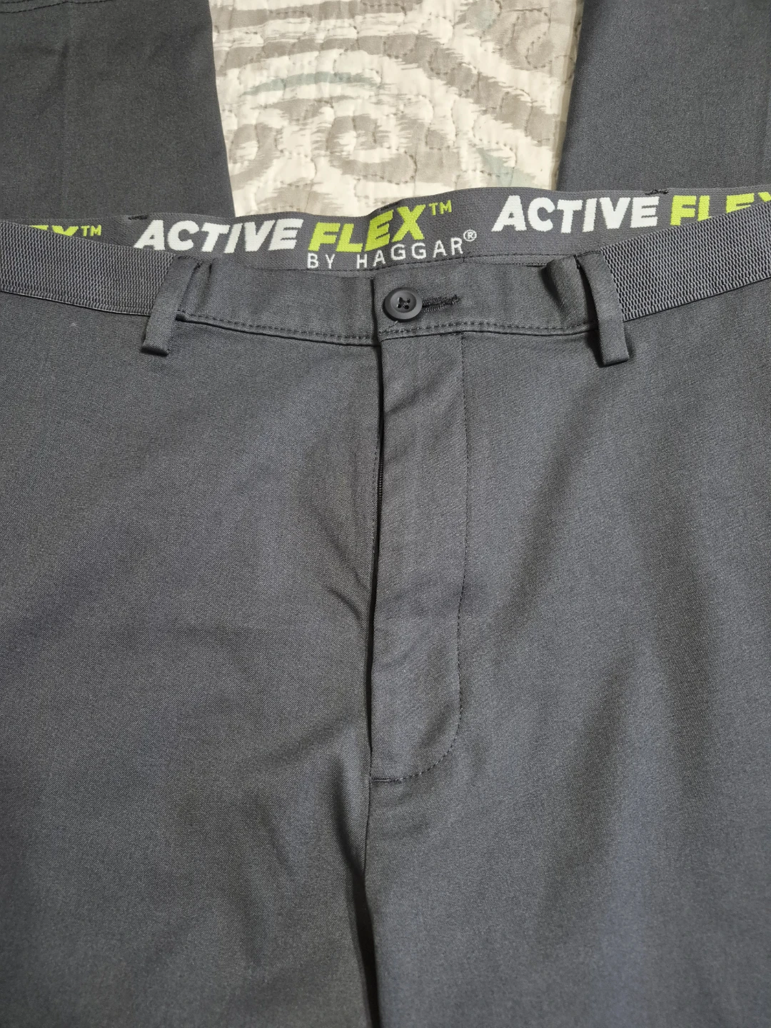 Men's Size XL Active Flex Haggar Charcol Grey Pant - photo 2