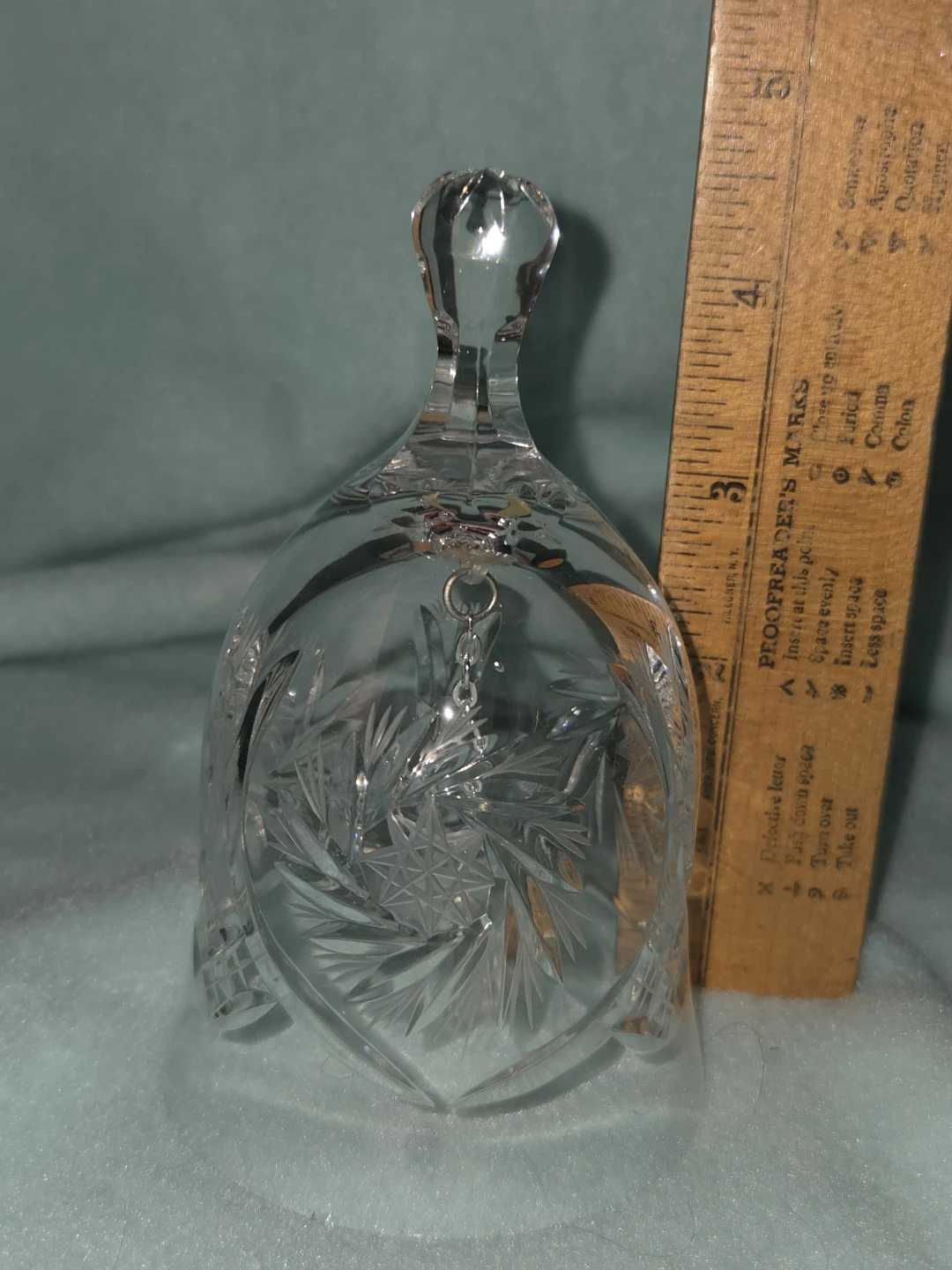 Crystal Etched Glass Bell - photo 4