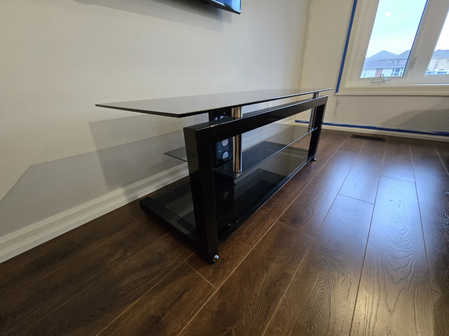 Black Glass TV Stand - photo 3
