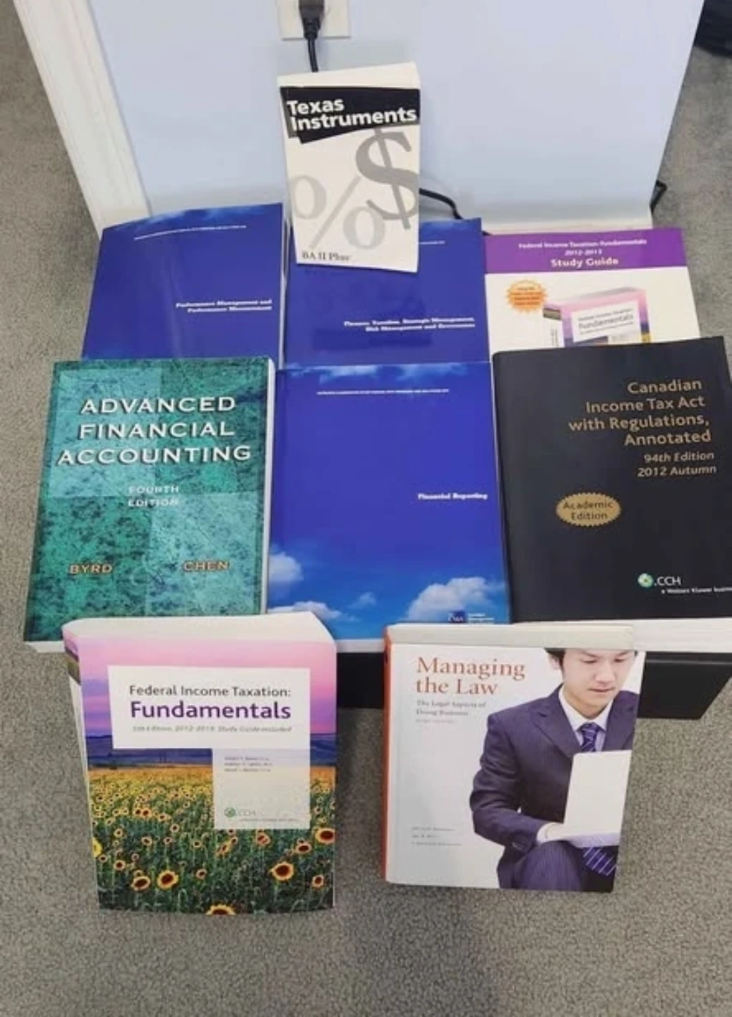 Accounting Finance Tax Law Books & TI BA II Plus Calculator