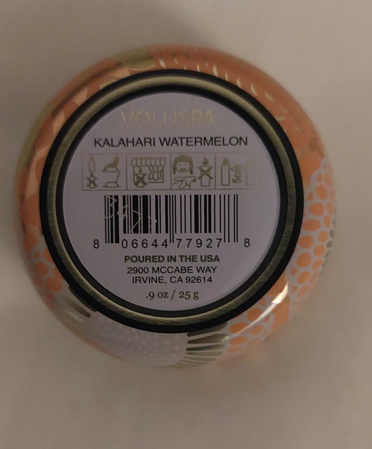 Voluspa Kalahari Watermelon Mini Tin Candle - photo 2