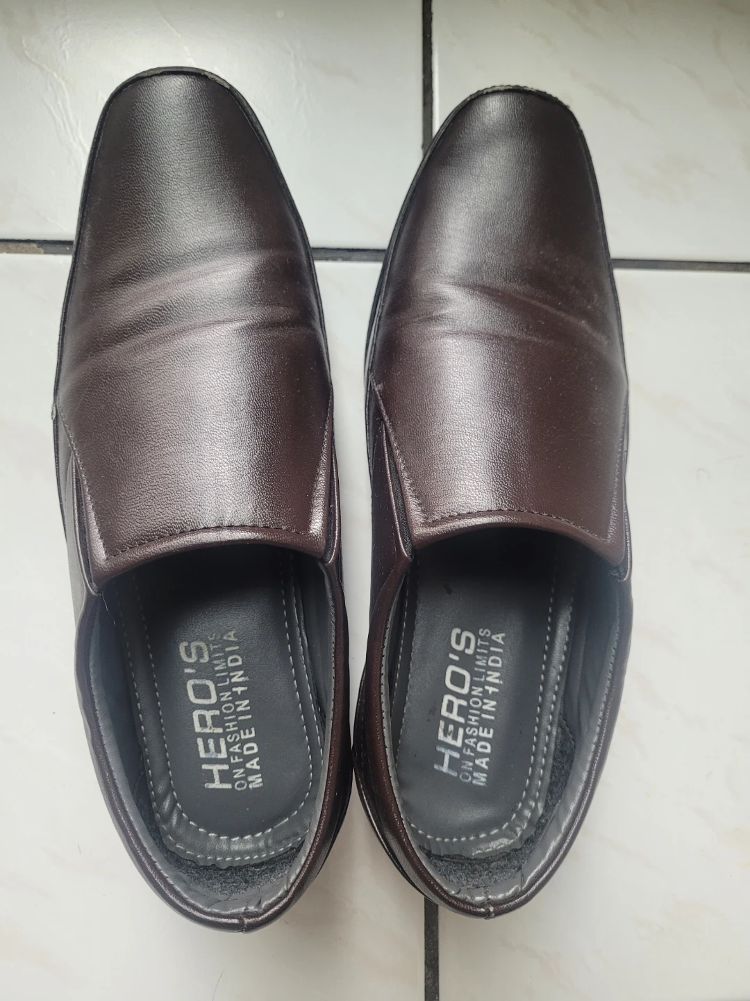 Men's Brown Leather Slip-On Dress Shoes