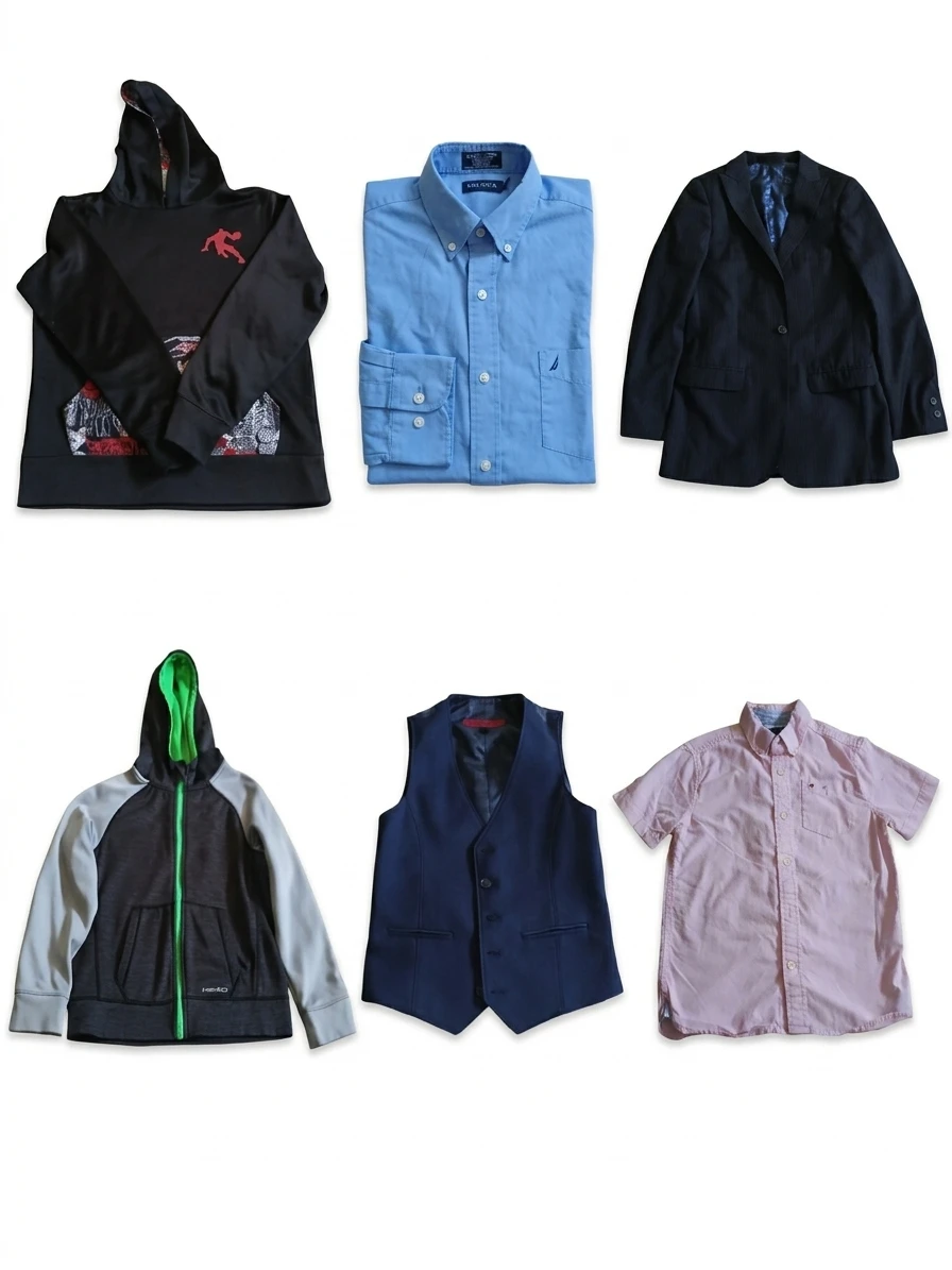 Bundle of Boys' Clothing: Nautica Shirt, Blazer, Hoodie & More