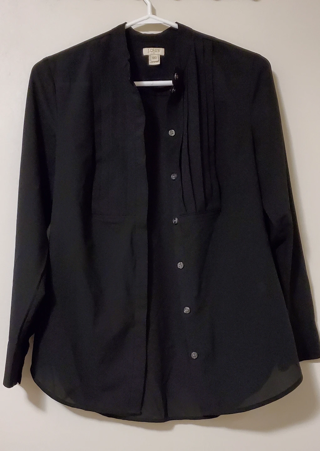 J. Crew Black Pleated Blouse