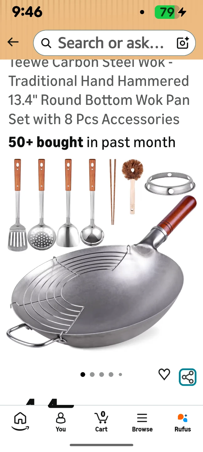 Carbon steel wok