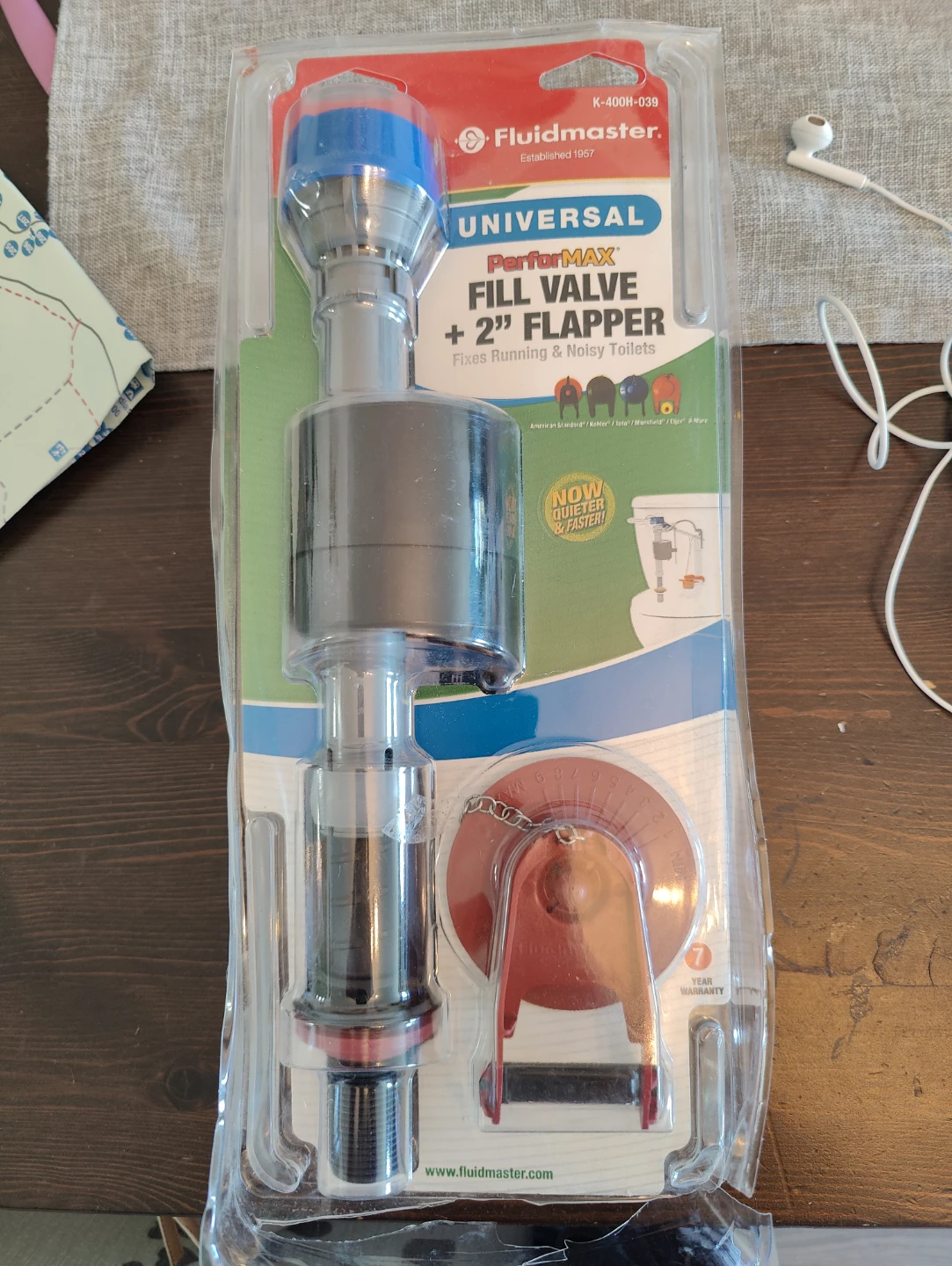 Fluidmaster Universal Fill Valve + 2" Flapper - photo 2