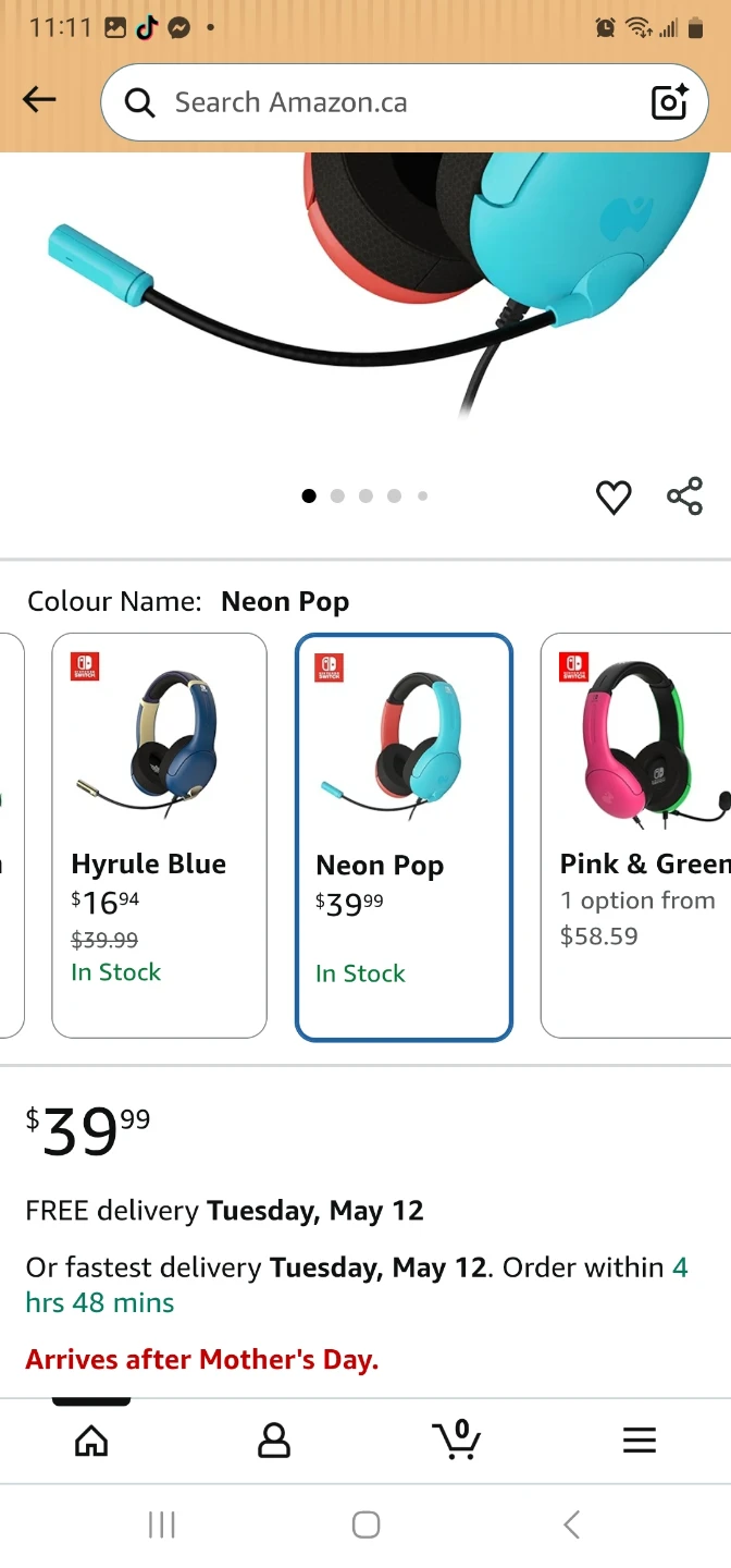 PDP AIRLITE Wired Headset: Neon Pop for Nintendo Switch ... - photo 2