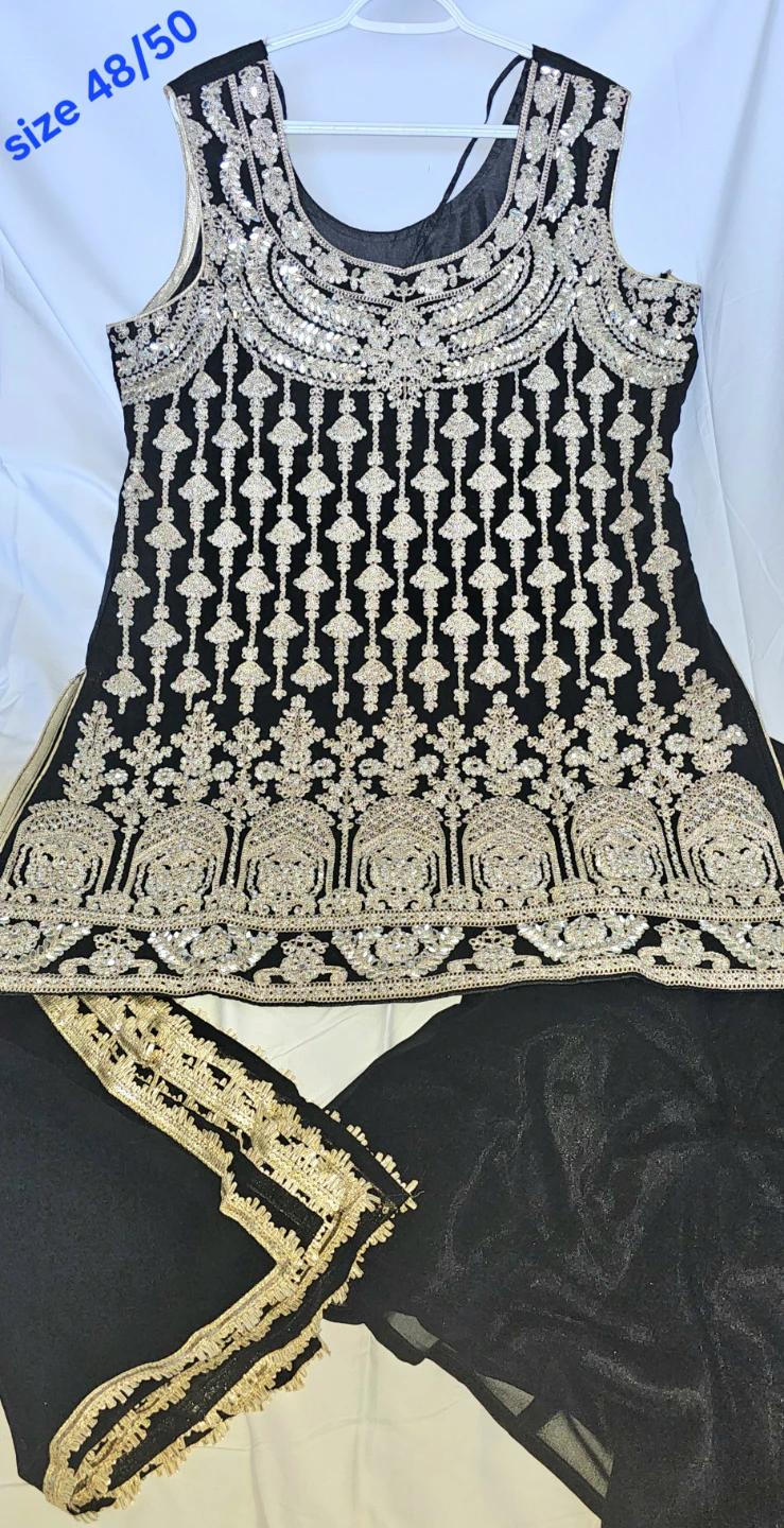 Embroidered Kurti and palazzo pants set - photo 2