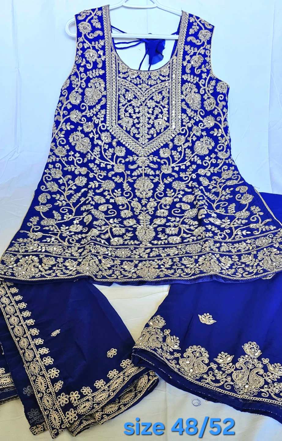 Embroidered Kurti and palazzo pants set