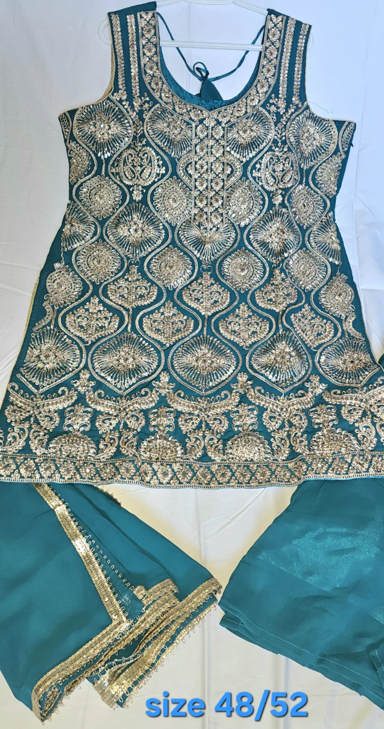 Embroidered Kurti and palazzo pants set - photo 5