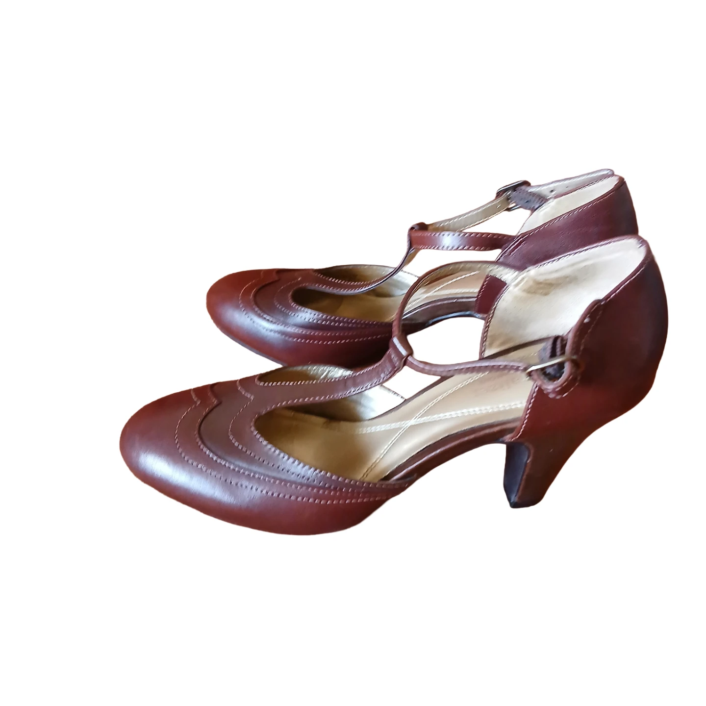 Burgundy Naturalizer "Betty" T-Strap Heels - photo 3
