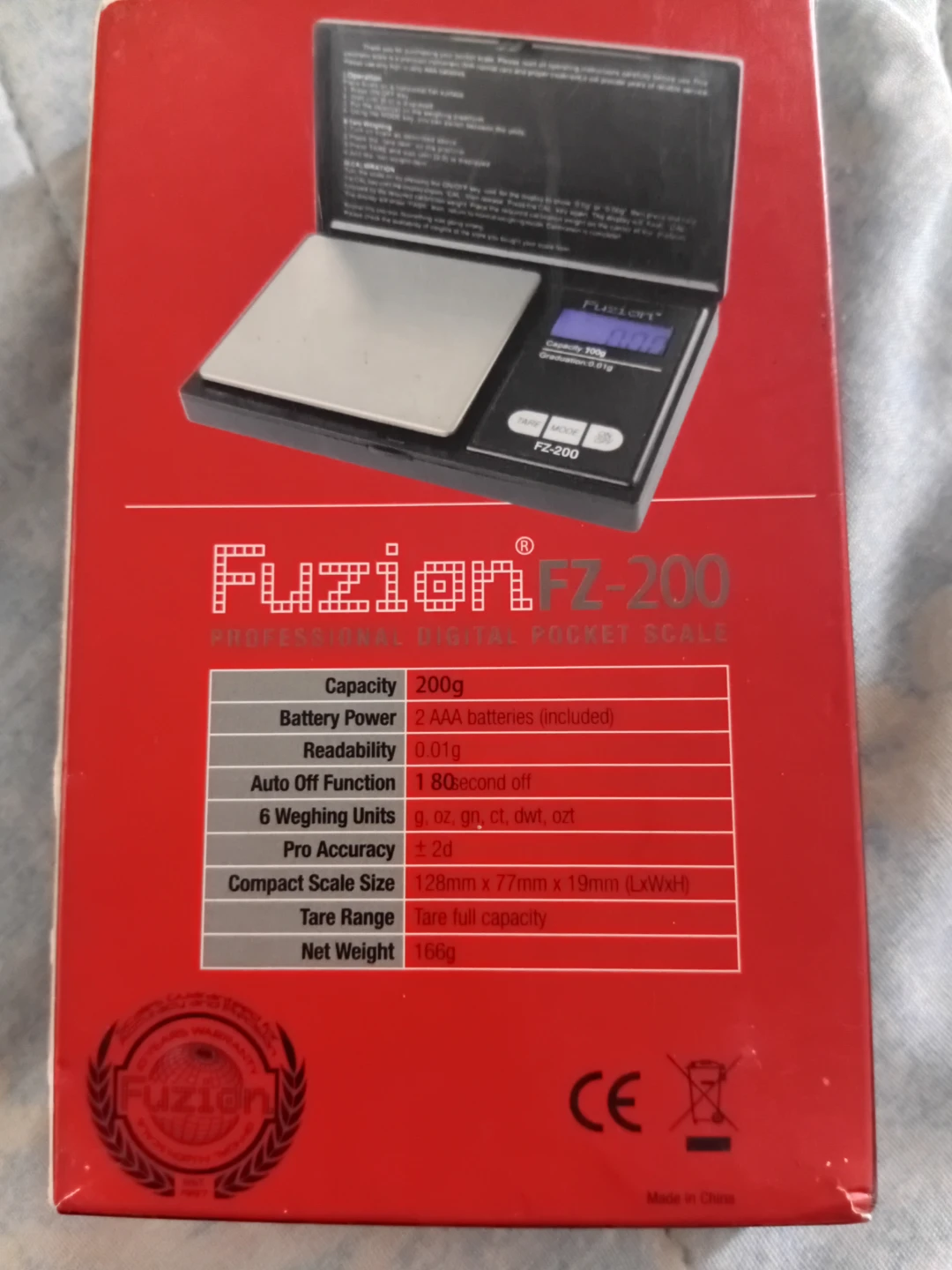 Fuzion FZ-200 Professional Digital Pocket Scale - photo 2