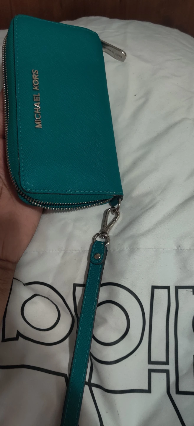 Michael Kors Teal Wristlet Wallet