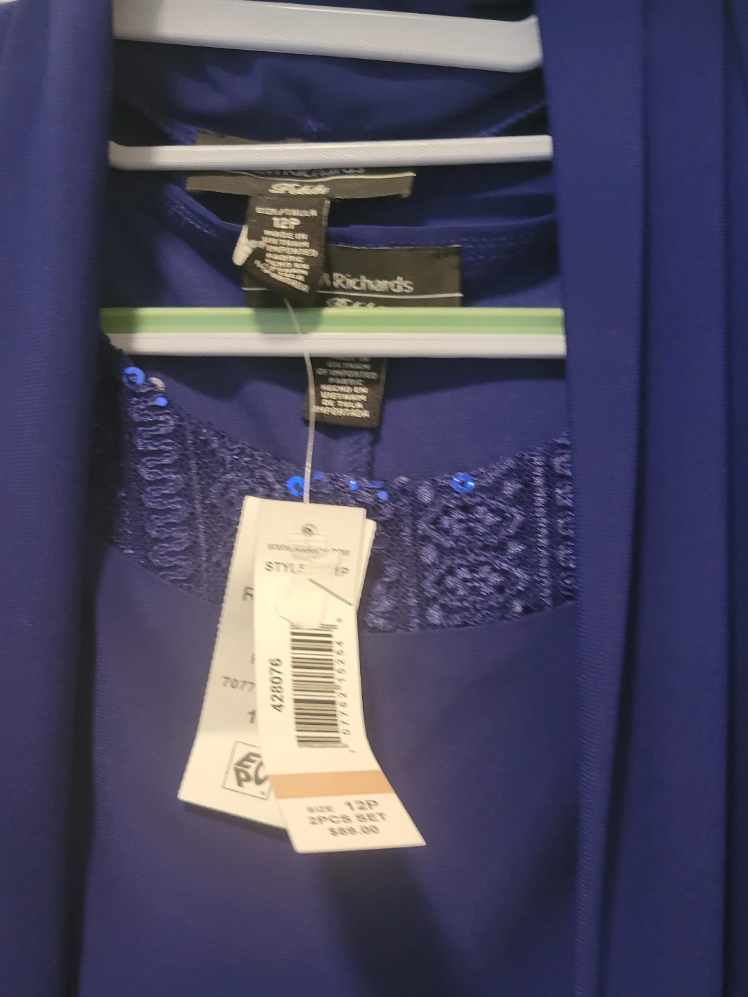Alfred Dunner Women's Blue Dress & Cardigan Set - photo 2