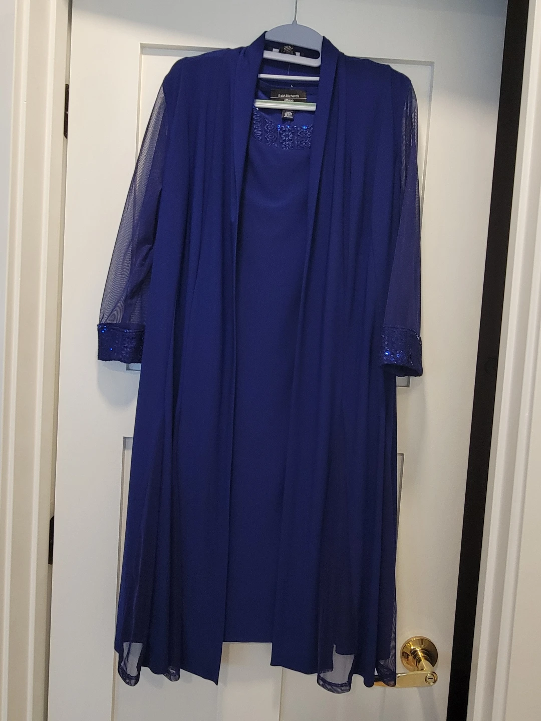 Alfred Dunner Women's Blue Dress & Cardigan Set - photo 3