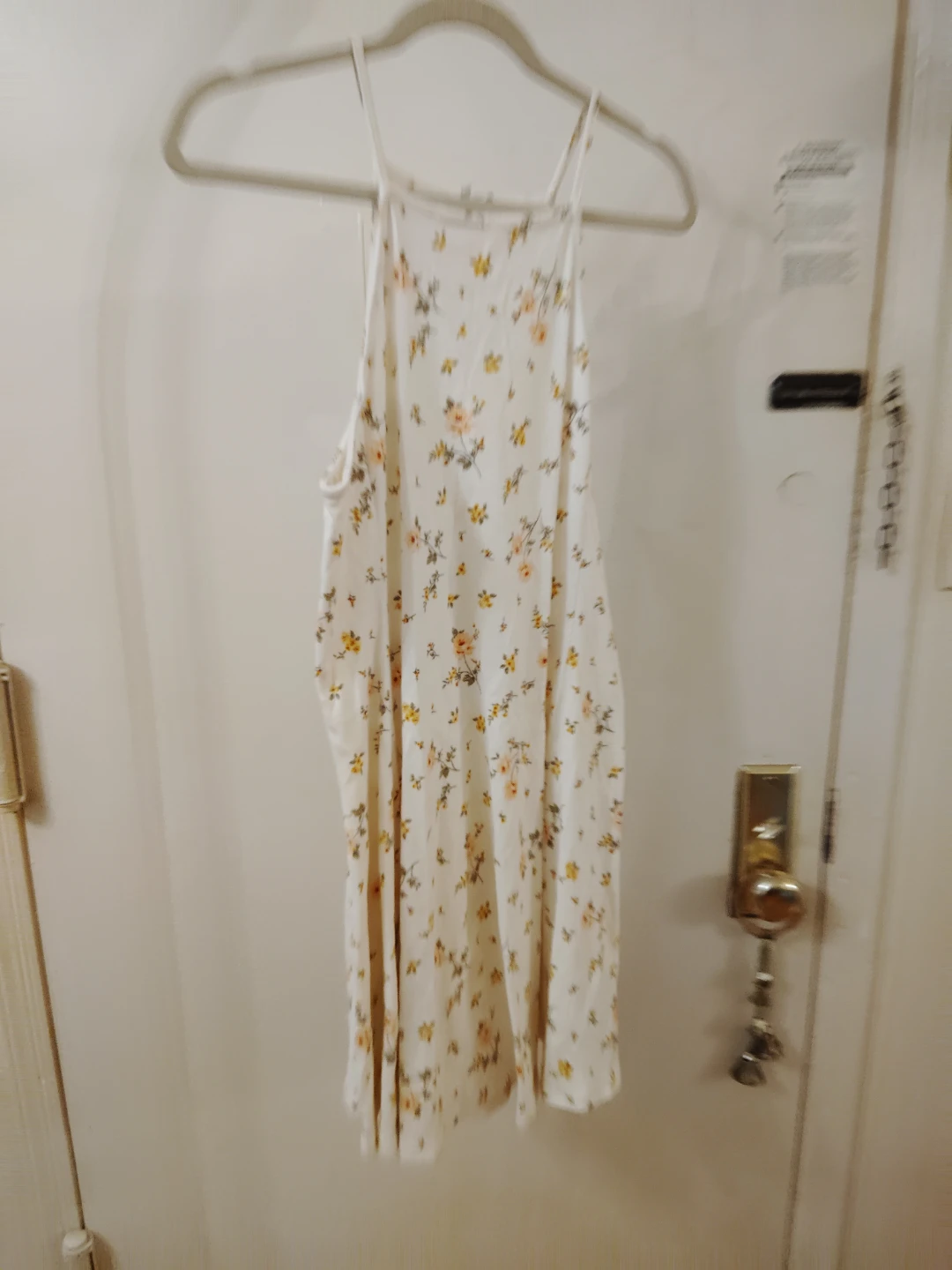 Forever 21+ White floral spaghetti strap dress