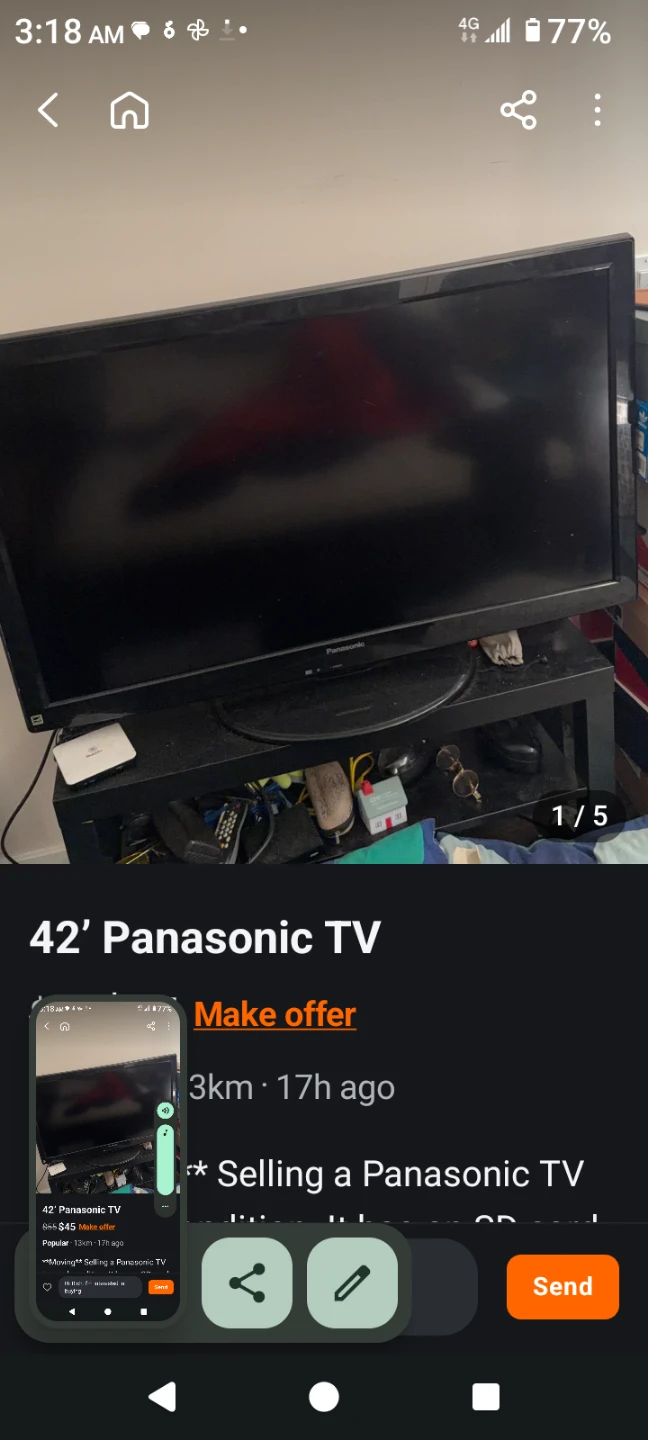 42" Panasonic TV
