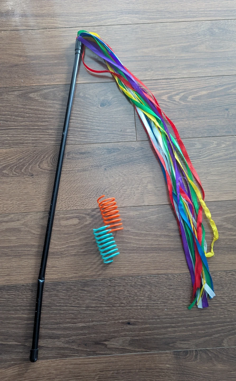 Cat toys: wand and springs