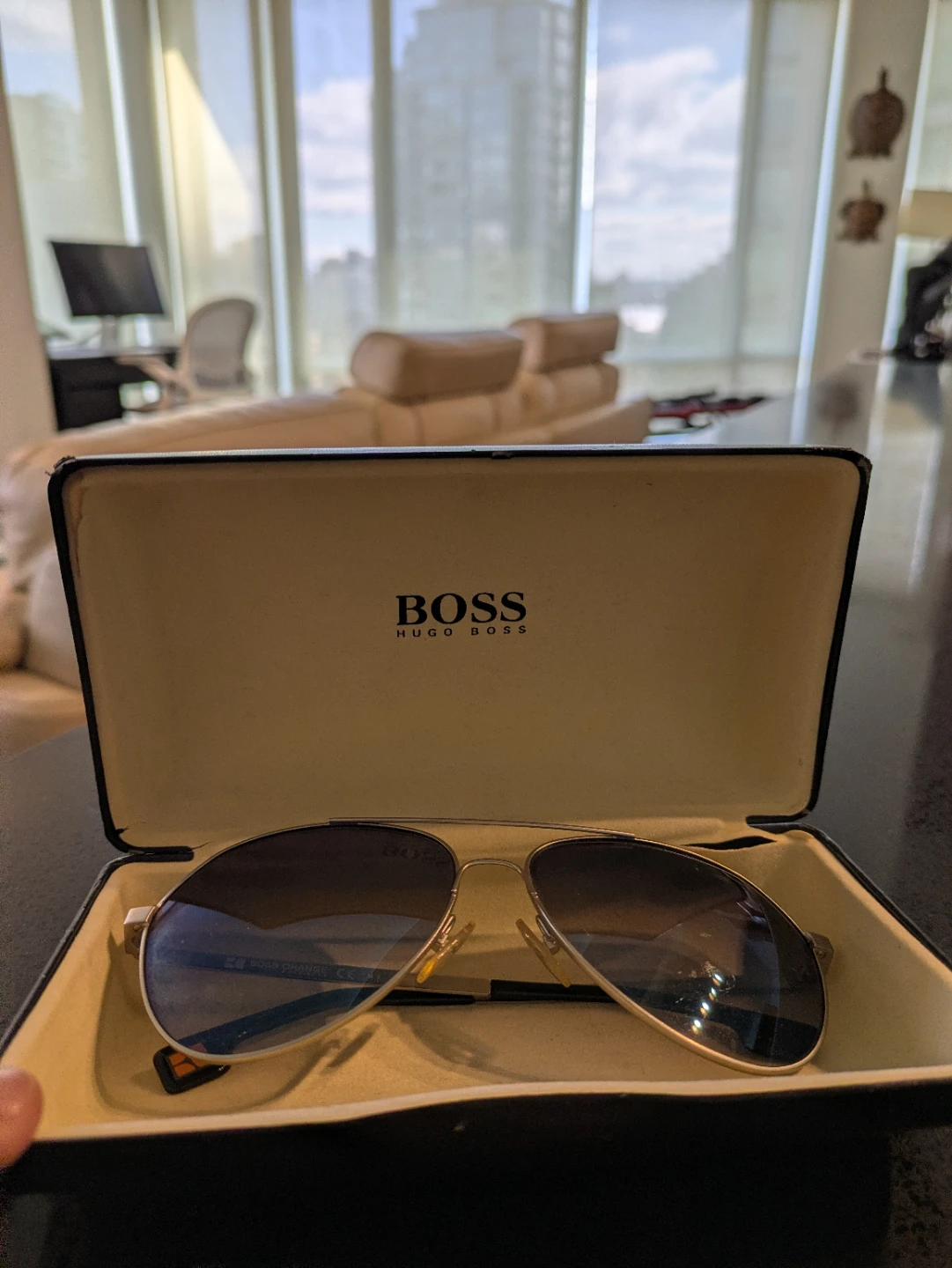 BOSS Hugo Boss Aviator Sunglasses