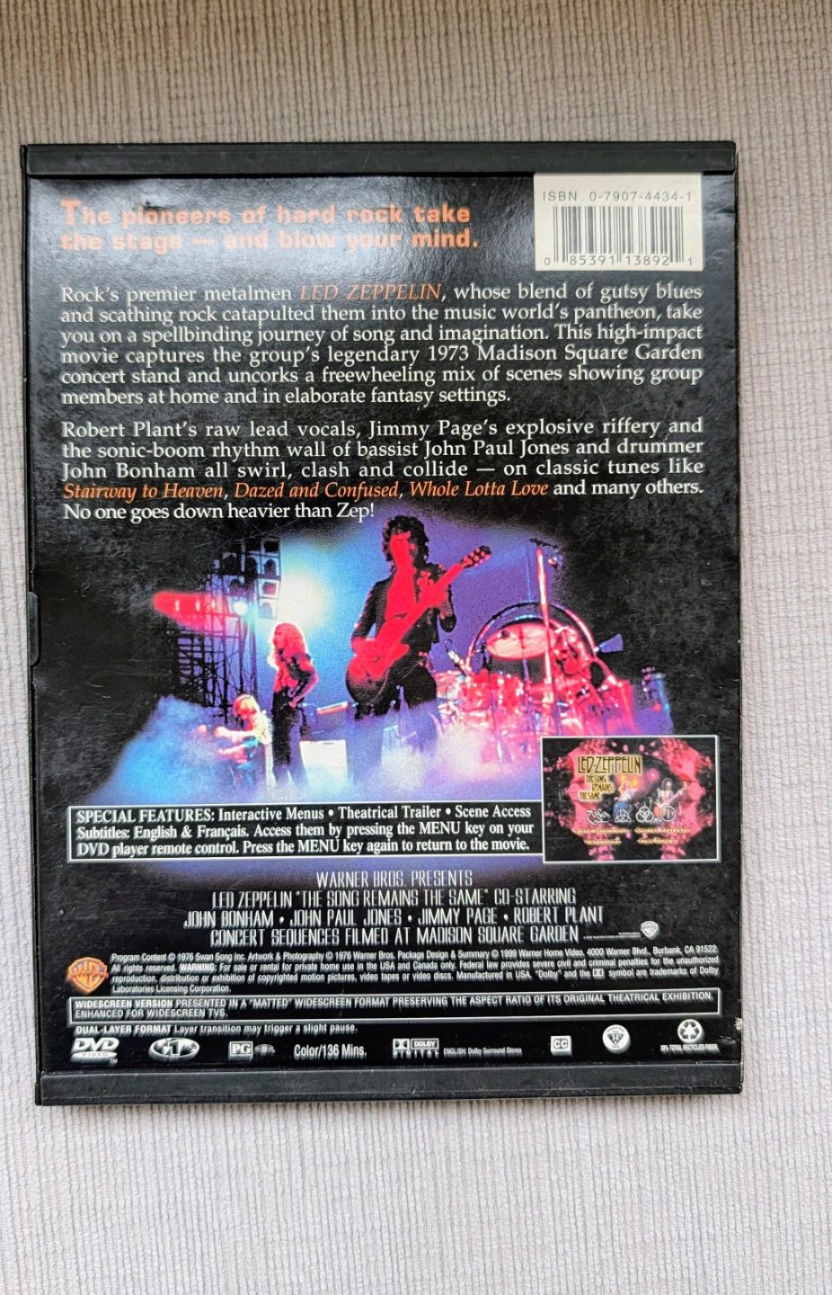 Led Zeppelin The Song Remains The Same DVD - photo 2
