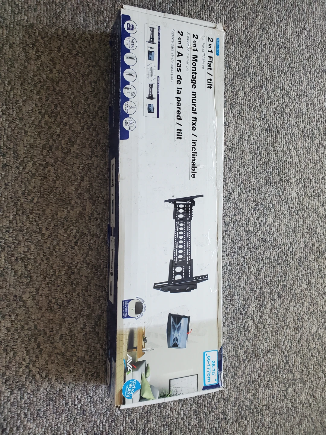 Flat Panel TV Mount - 2 in 1 Flat/Tilt
