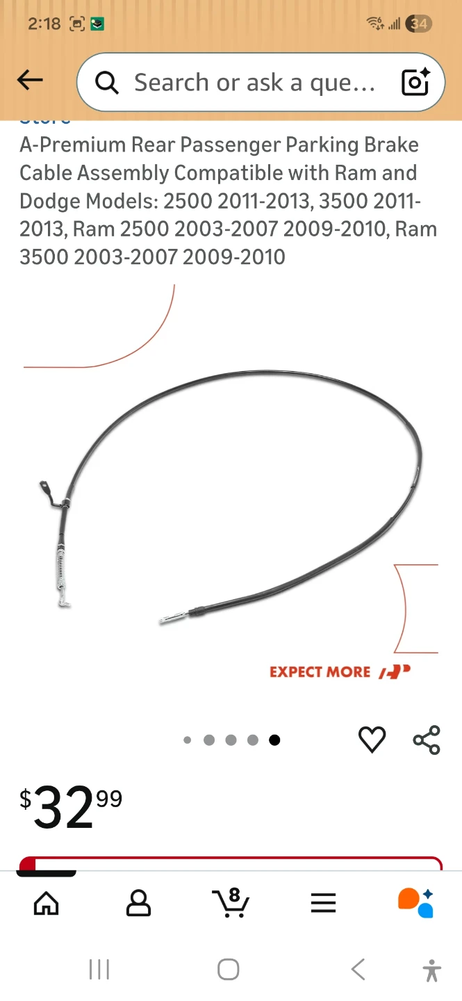 Rear Parking Brake Cable - photo 4