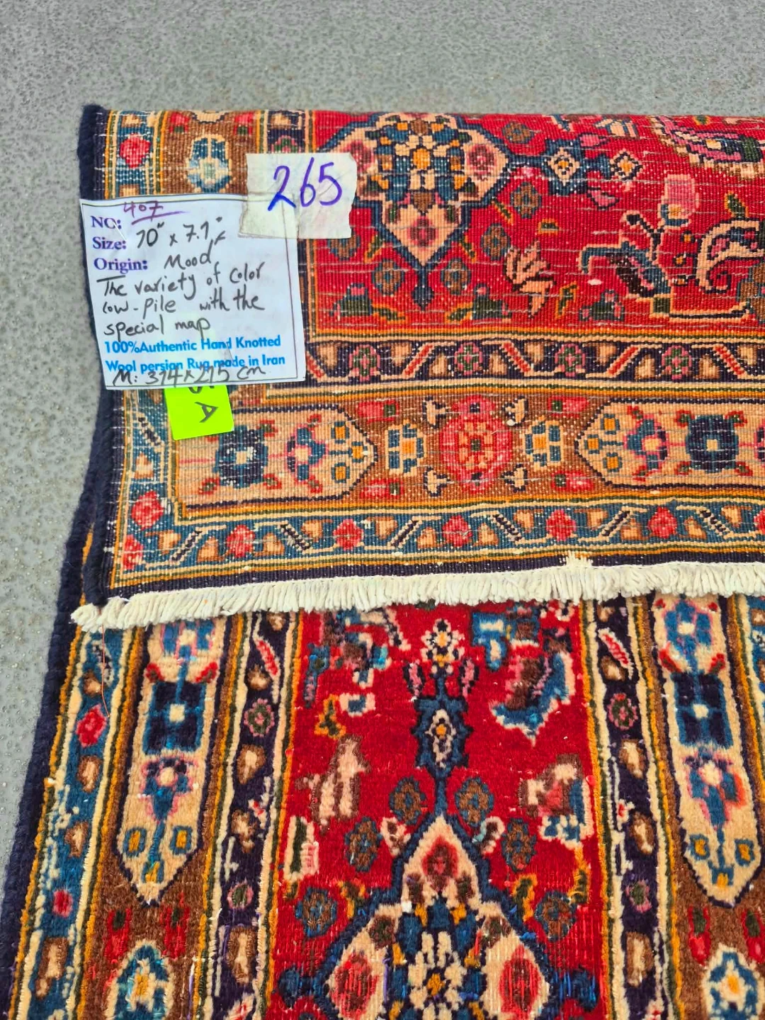 Hand Woven Large Persian Carpet Area Rug From Iran - photo 5