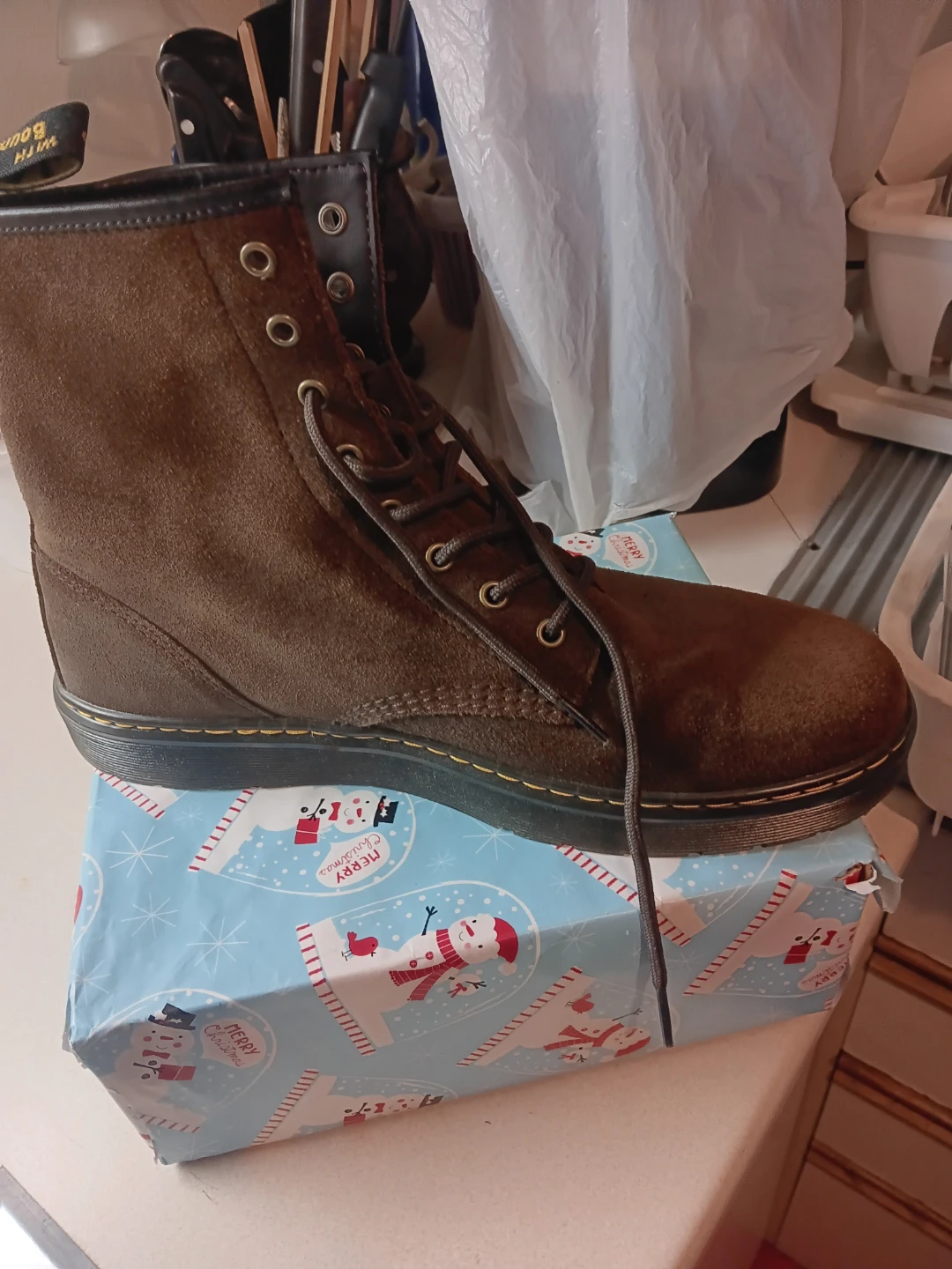 Dr. Martens Brown Suede Boots