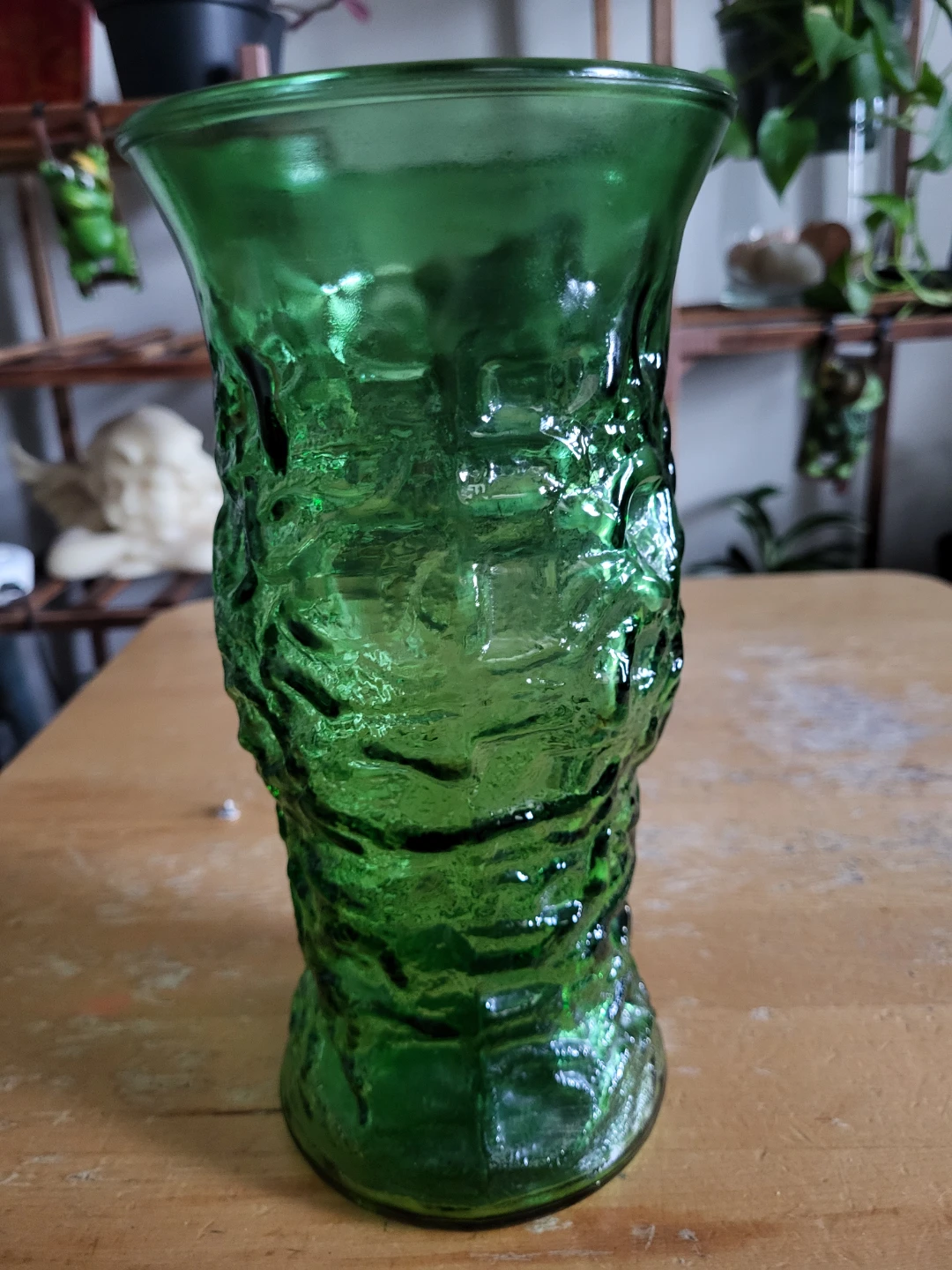 Textured Green Glass Vase - photo 3