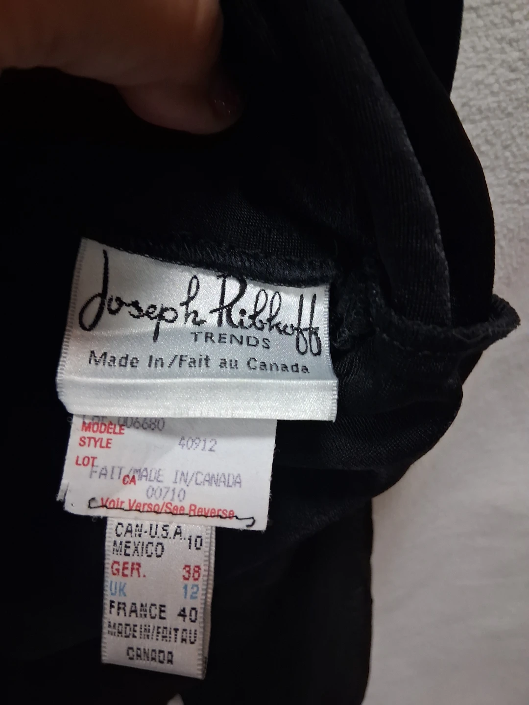 Joseph Ribkoff Black Sheer Blouse with White Embellishment - photo 3