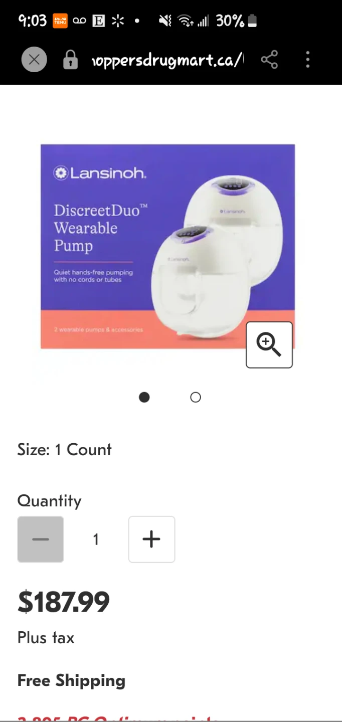 Lansinoh Discreet Duo Wearable Pump - 1 Count
