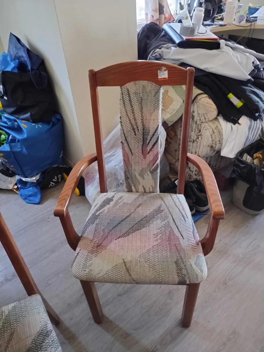 Wooden Dining Chair with Upholstered Seat and Back - photo 3