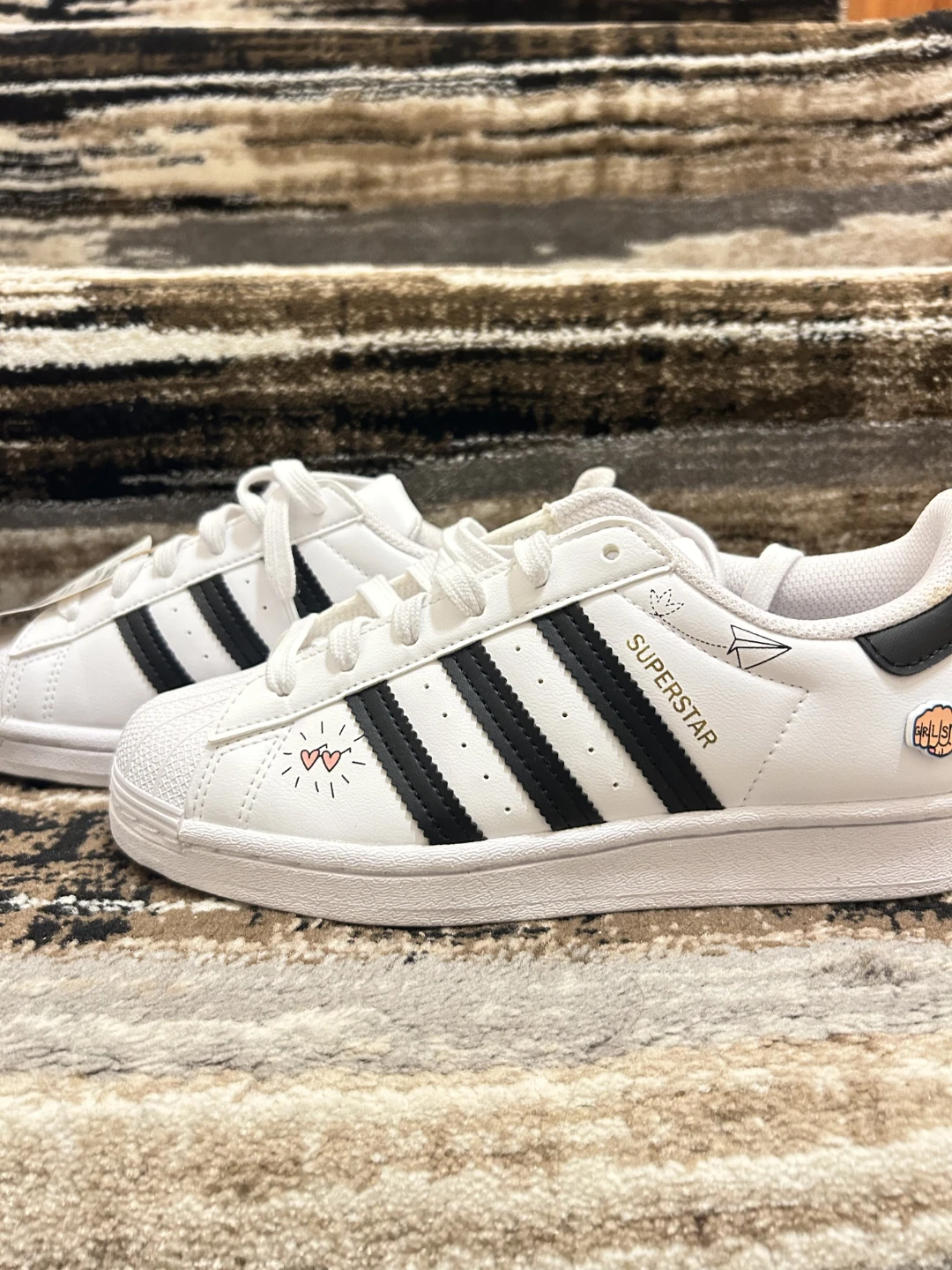 Adidas Superstar J Kids Shoes White Black FX5202 Size 4.5 US - photo 3
