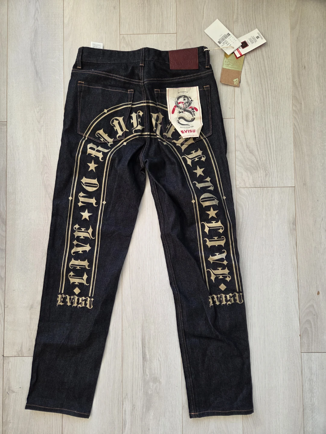 Evisu Premium Denim Straight Jeans Indigo Size L