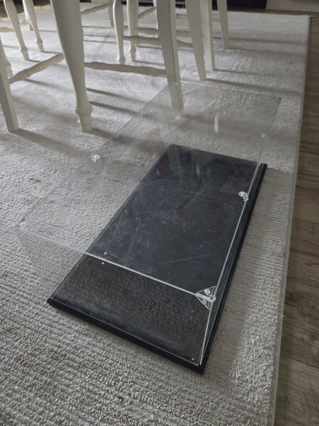 Clear Display Case with Black Base