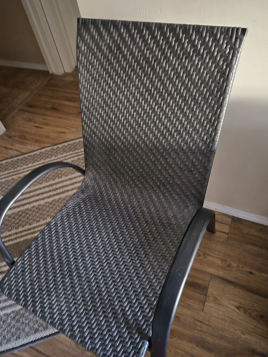 Grey Woven Outdoor Chair - photo 3