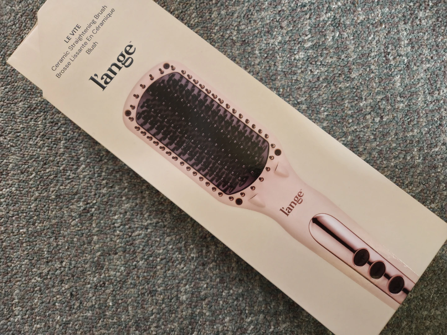 L'ange Le Vite ceramic straightening brush - blush