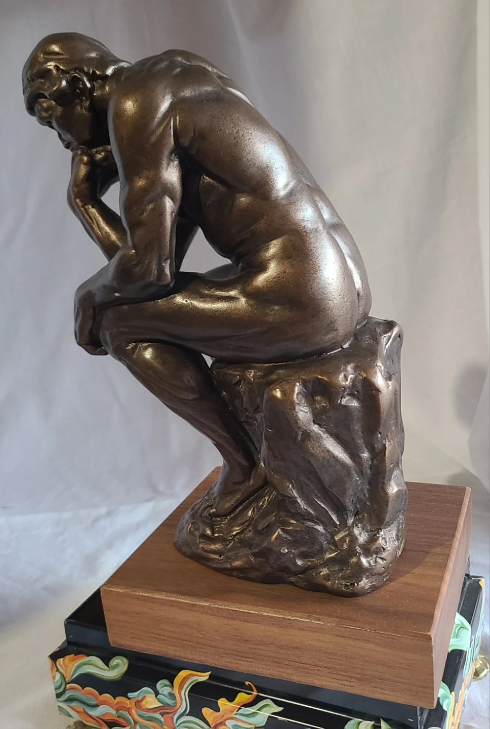 Austin Sculpture The Thinker Small Bronze Statue - photo 3