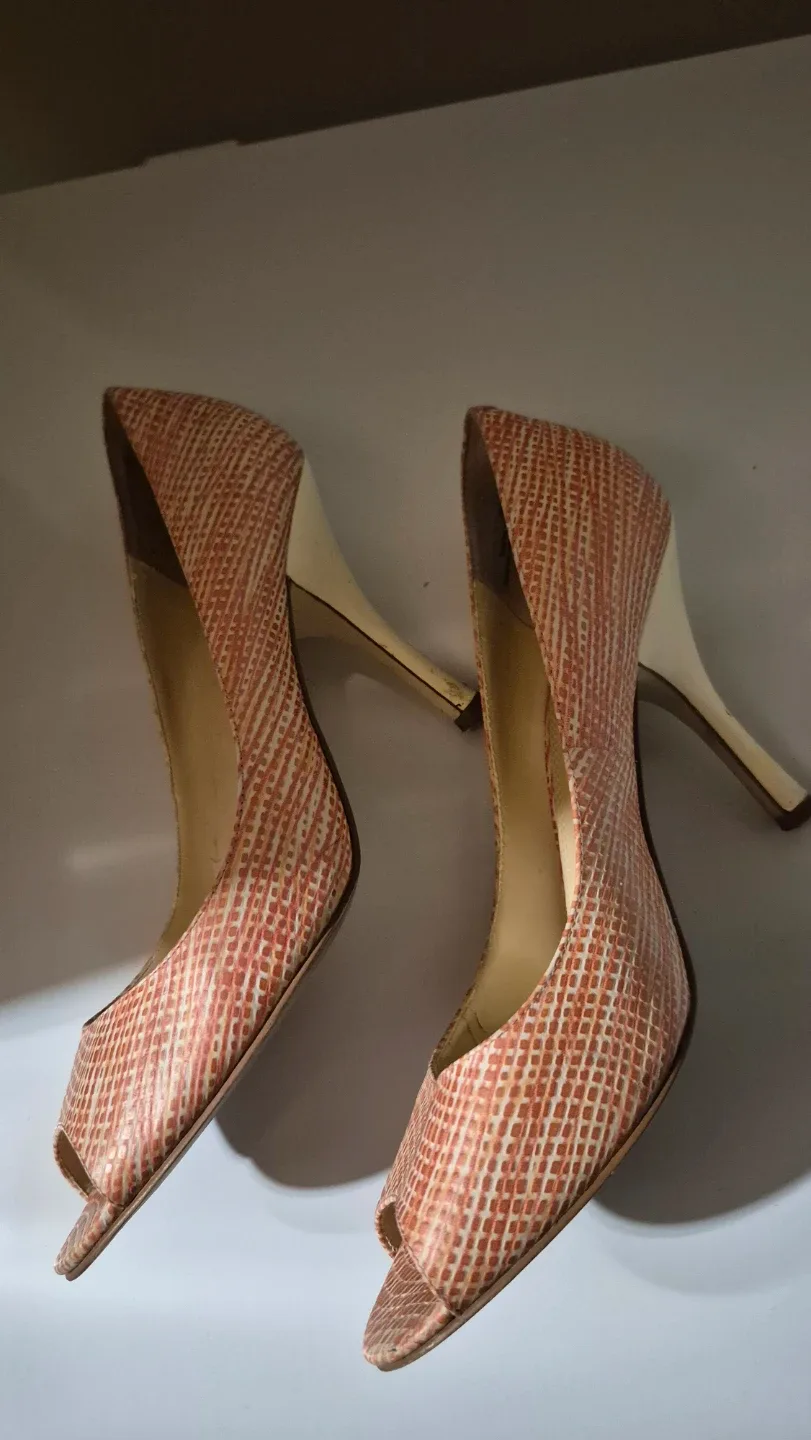 Enzo Angiolini Peep Toe Heels Size 8M - photo 3