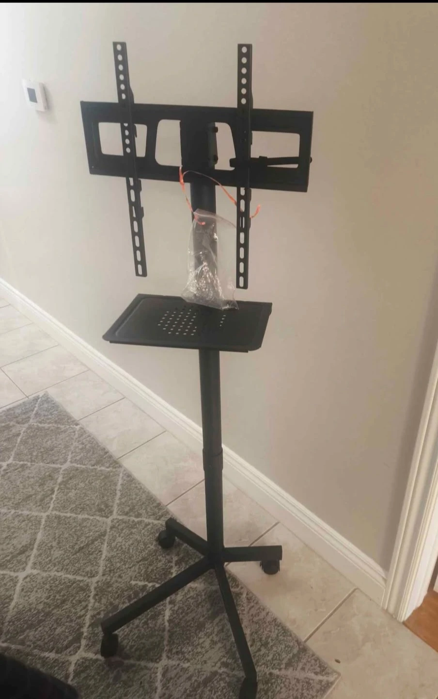 Rolling TV Stand with Shelf - photo 3