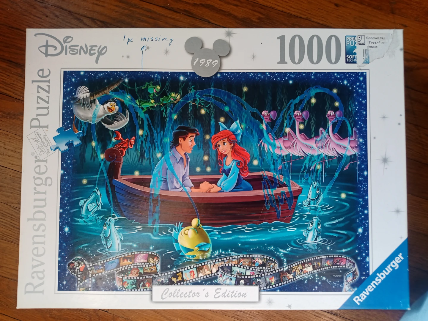 Disney The Little Mermaid 1000 Puzzle, 1 missing piece