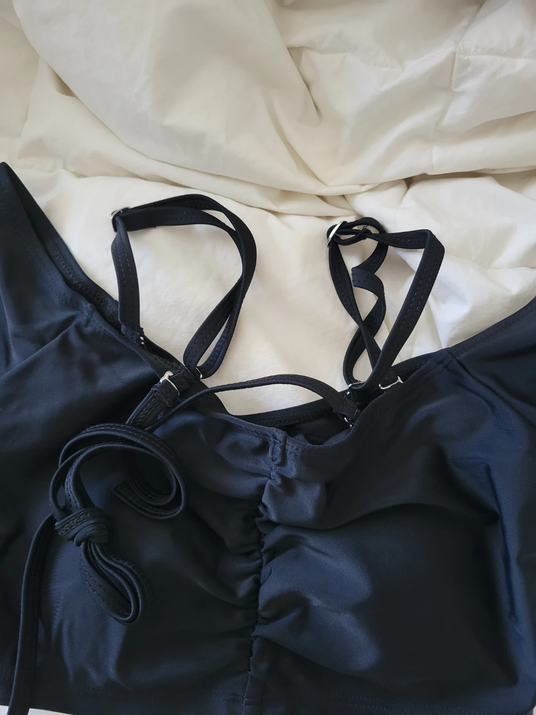 Swimset Dazy Black Long Sleeve Crop Top & Skirt Set - Size S - photo 5