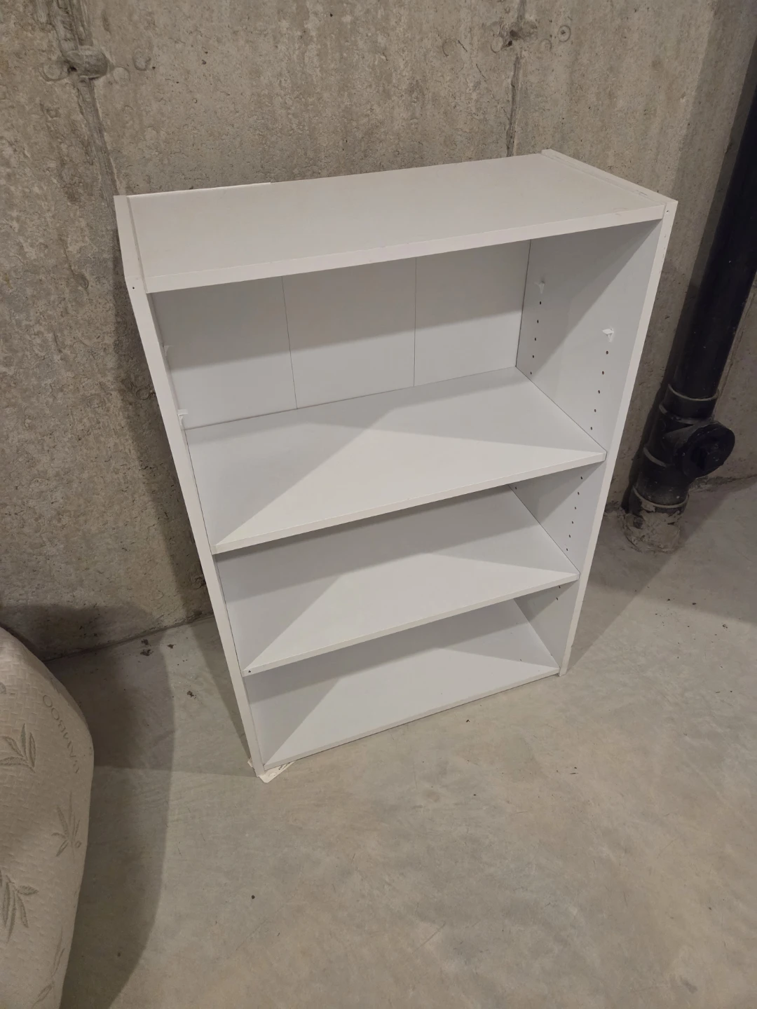 White 4-Shelf Bookshelf
