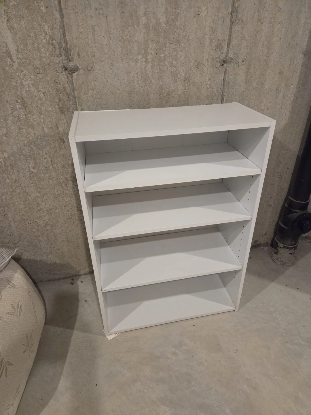 White 4-Shelf Bookshelf - photo 3