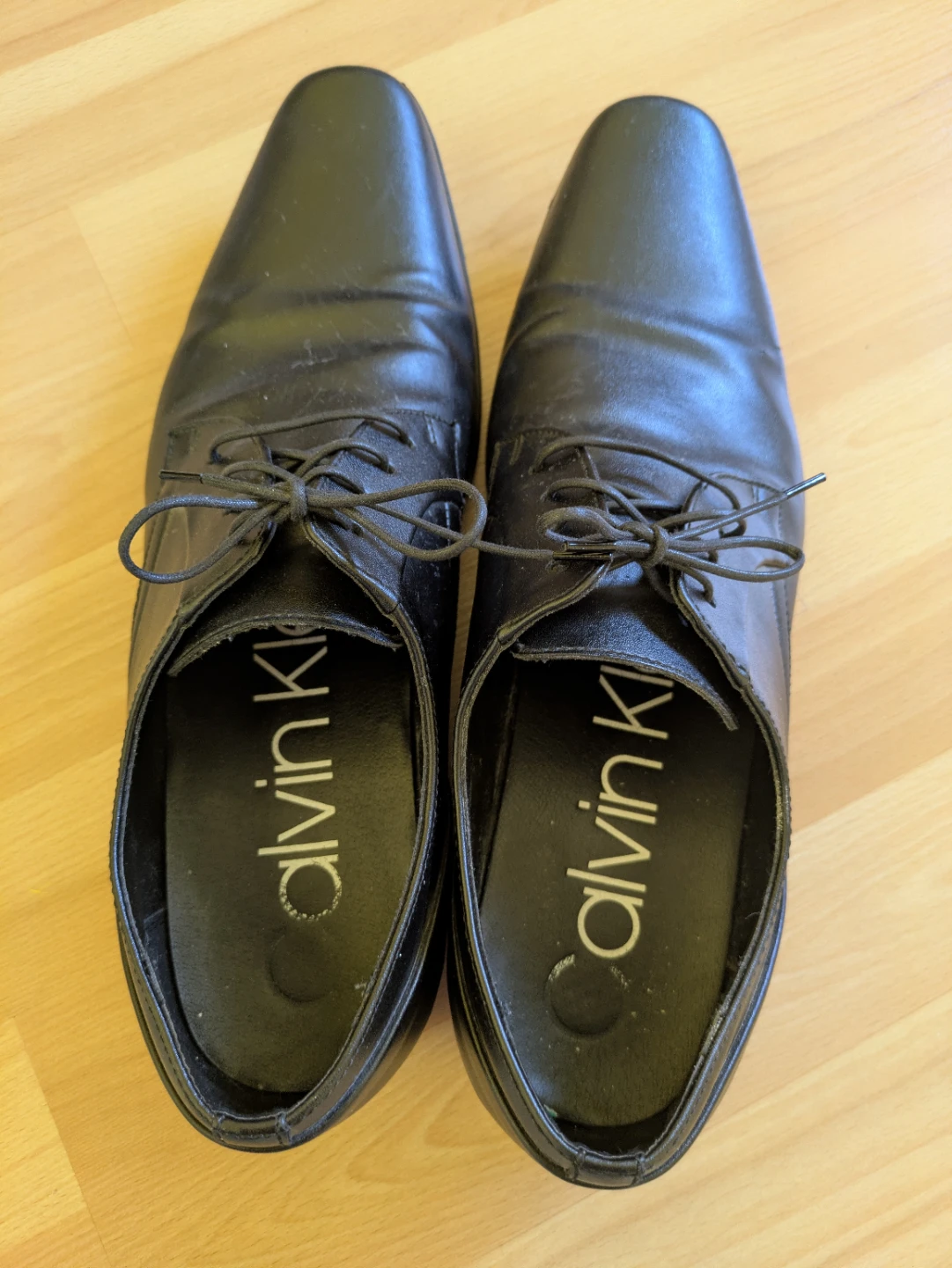 Calvin Klein Black Leather Dress Shoes