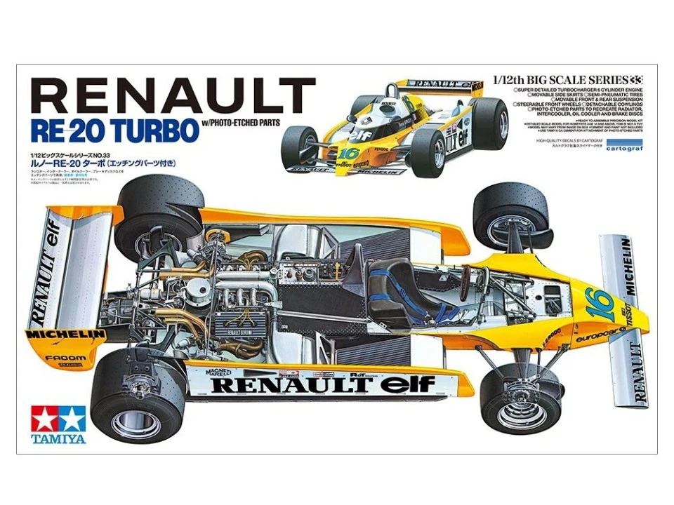 Tamiya 1/12 Scale Renault RE20 Turbo Model Kit - photo 2