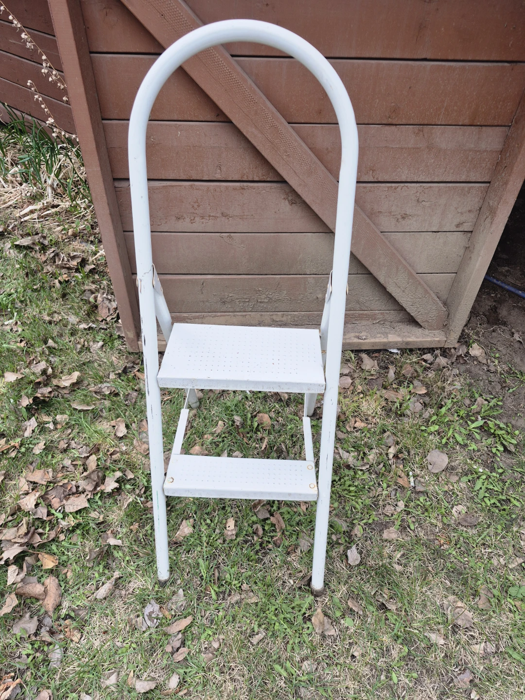 White Folding Step Stool Ladder