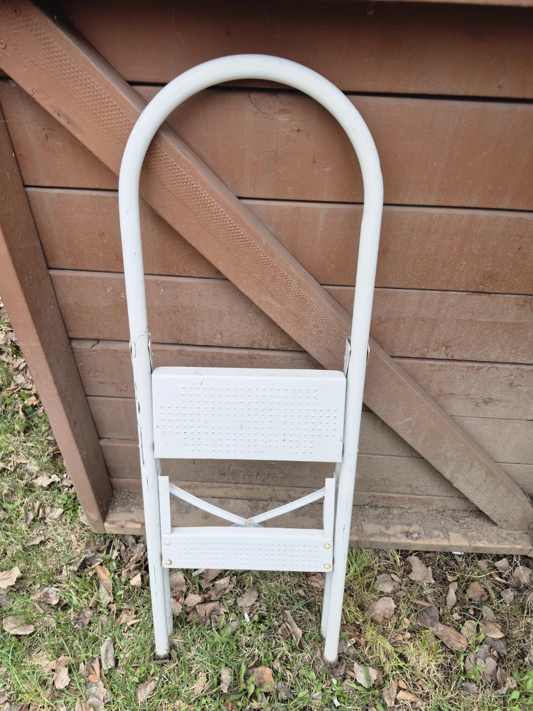 White Folding Step Stool Ladder - photo 2