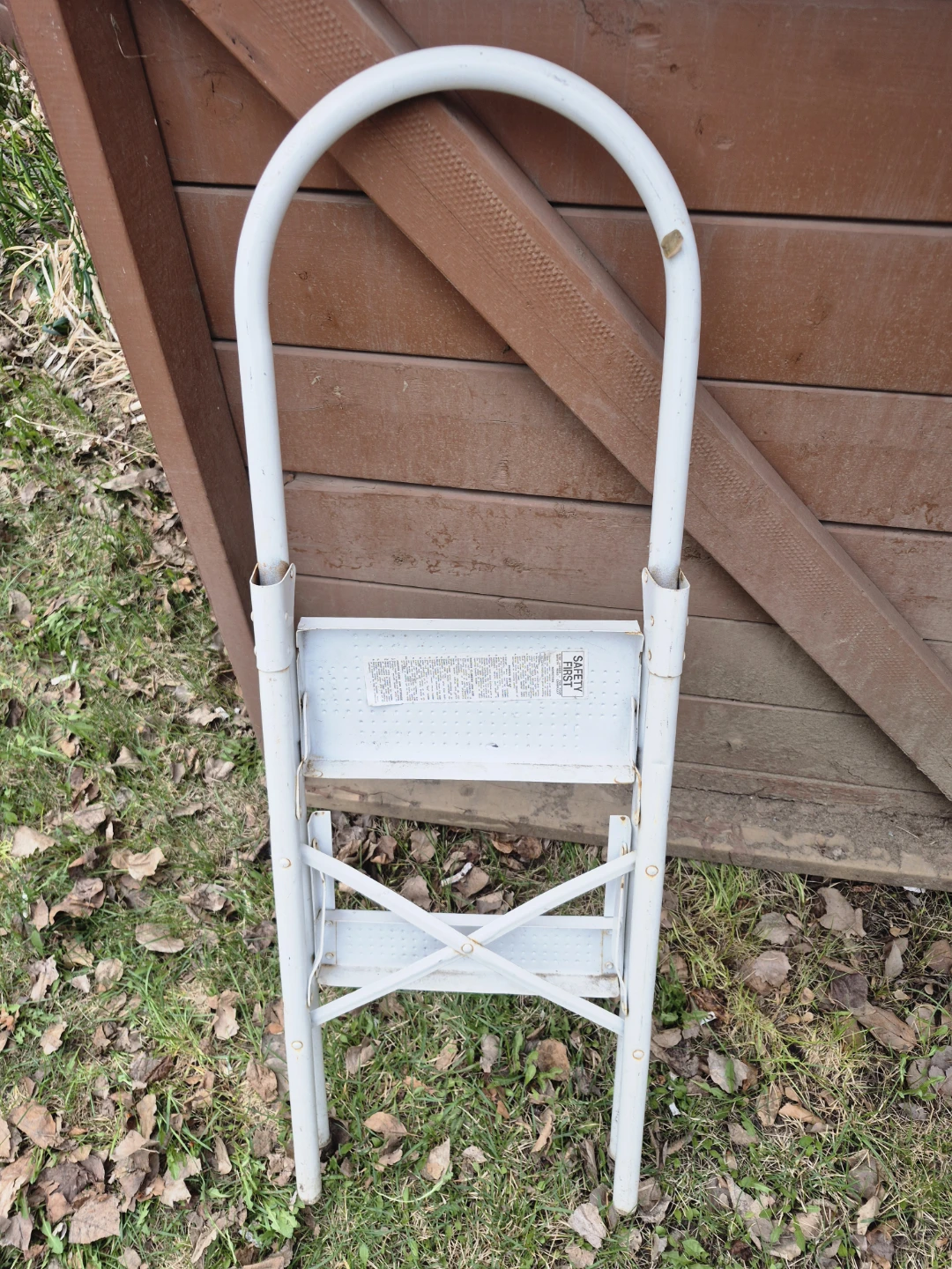 White Folding Step Stool Ladder - photo 3